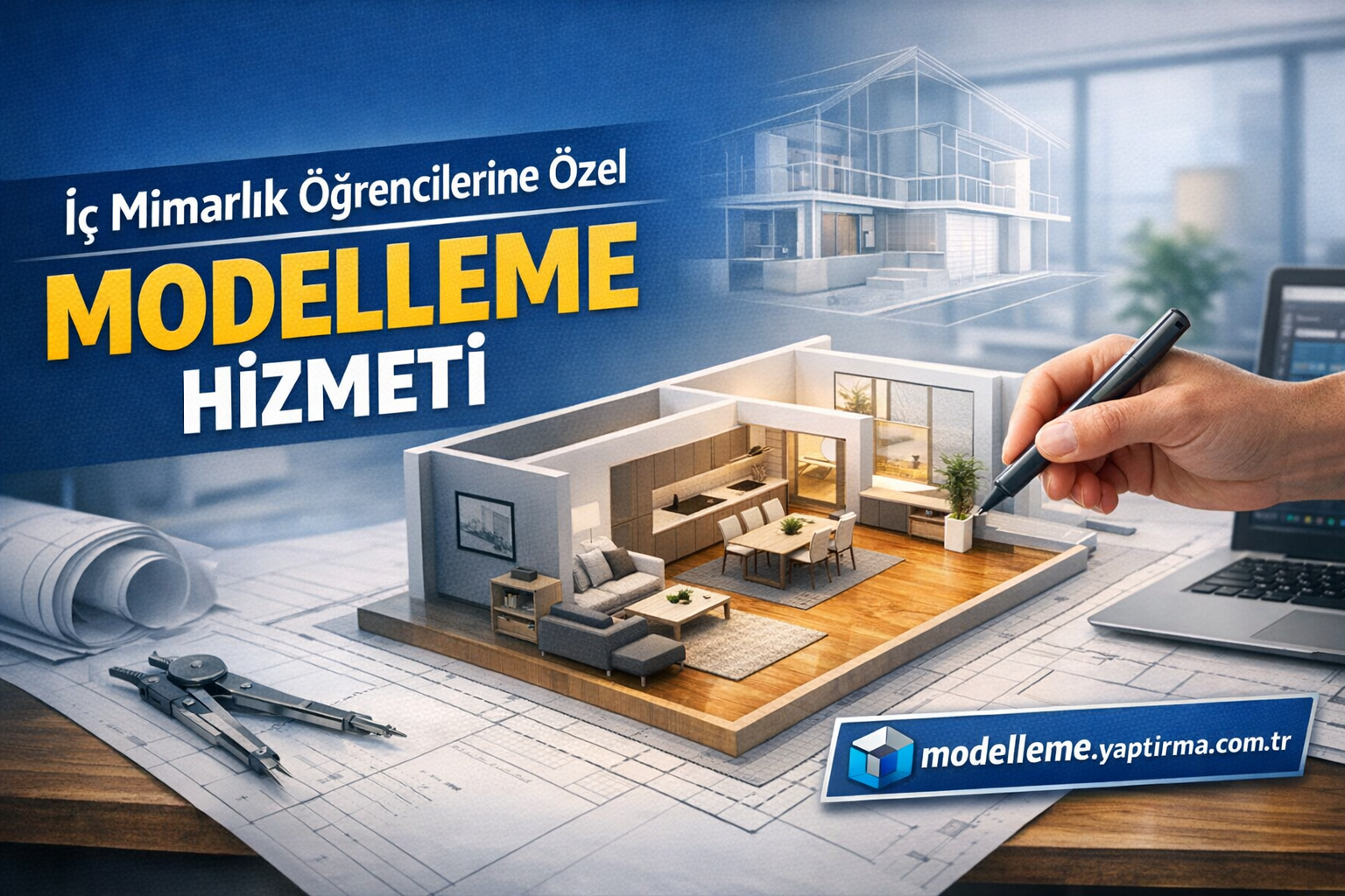 Read more about the article İç Mimarlık Öğrencilerine Özel Modelleme Hizmeti