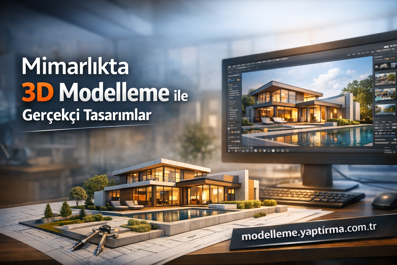 Read more about the article Mimarlıkta 3D Modelleme ile Gerçekçi Tasarımlar