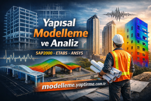 Construction worker in a safety vest holding rolled blueprints on a construction site beside a rainbow-colored modern building and city skyline.