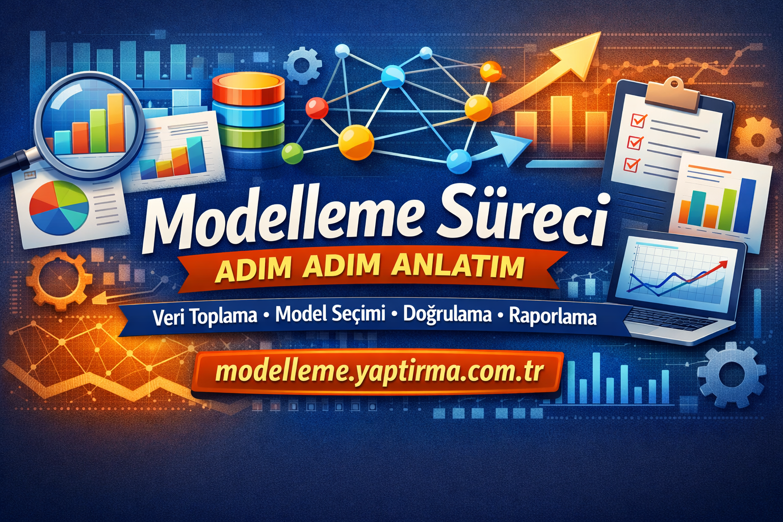 Read more about the article Modelleme Süreci: Adım Adım Anlatım (Veri Toplama, Model Seçimi, Doğrulama, Raporlama)